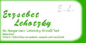 erzsebet lehotzky business card